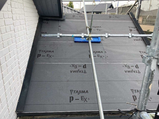 設置後の防水シート・別箇所